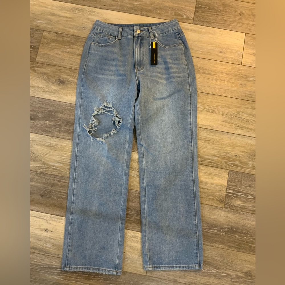 Distressed Blue Jeans by NVFelix. Size L (12)